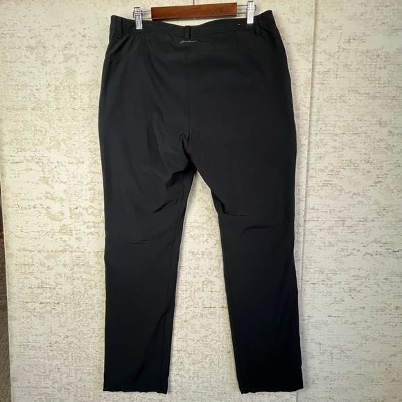 EDDIE BAUER Womens Black Fleece Lined Pants Size 12 Cold Weather - Picture 7 of 15